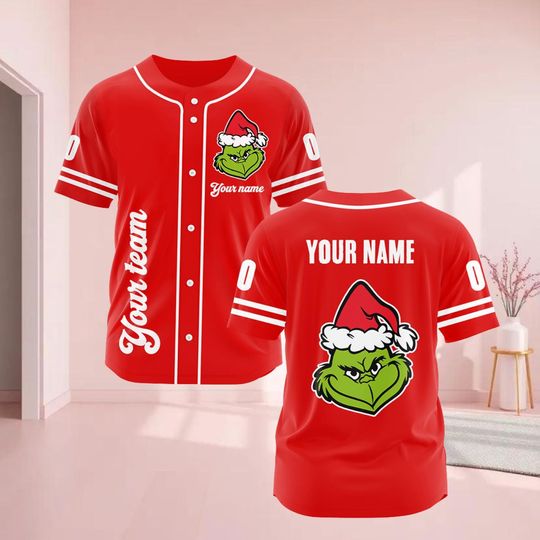 Discover Personalized Christmas funny character funny character Baseball Jersey,Custom The funny character Jersey, funny character Christmas Baseball Jersey Holiday Team Outfit