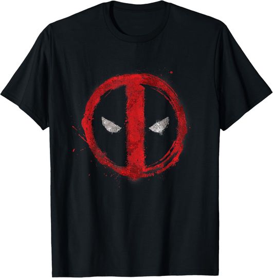 Discover Marvel Deadpool Symbol Red Spray Paint T-Shirt