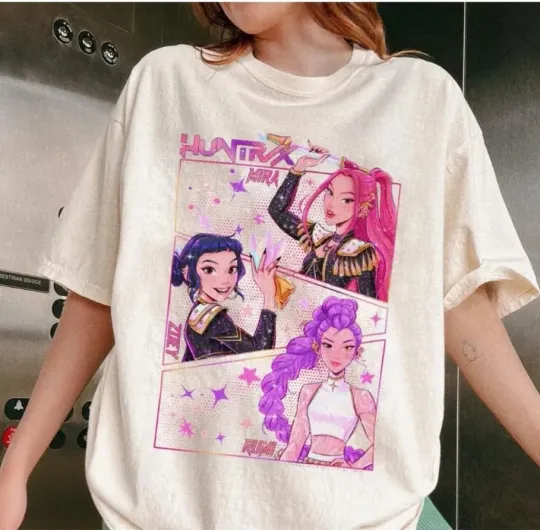 Discover Huntrix T Shirt  Demon Hunters Shirt  Huntrix Girls T Shirt Demon Hunter Shirt