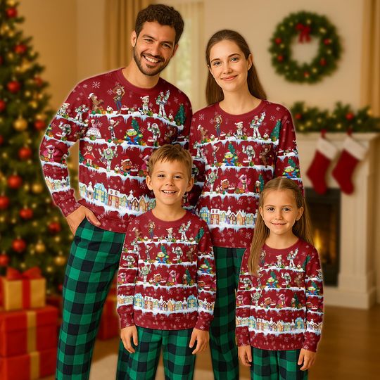 Discover Toy Story Ugly Christmas Sweater, Disney Toy Story All Character Xmas Sweatshirt, Toy Story Family Group Christmas Gift For Men Women