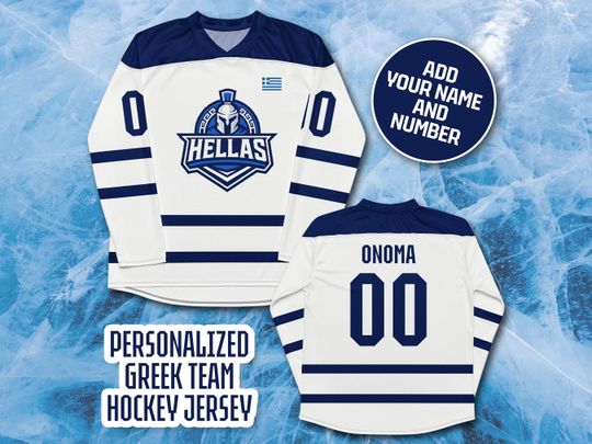 Discover Personalized Greek Team Jersey Custom Greek Gift Custom Greek Hockey Jersey Greece Hockey Team Greek Sport Apparel Greek National Jersey