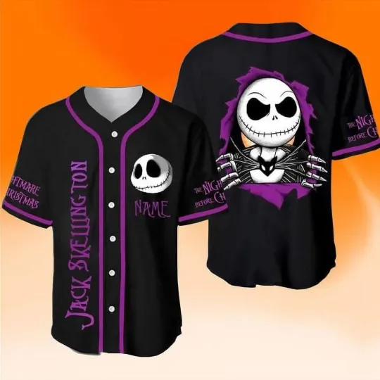 Discover Jack Skellington Baseball Jersey - Nightmare Before Christmas Shirt
