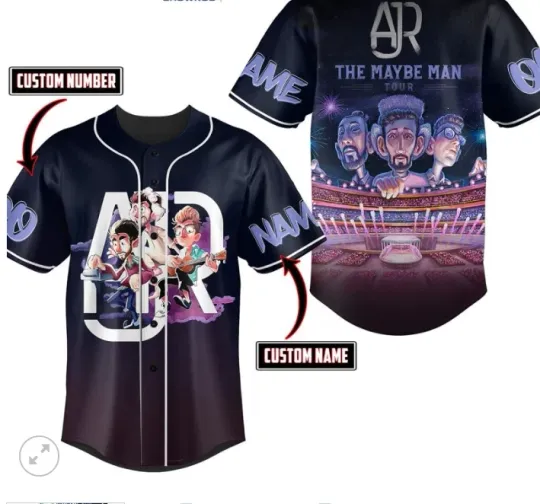 Discover AJR The Maybe Man Tour 2024 Personalized Baseball Jersey