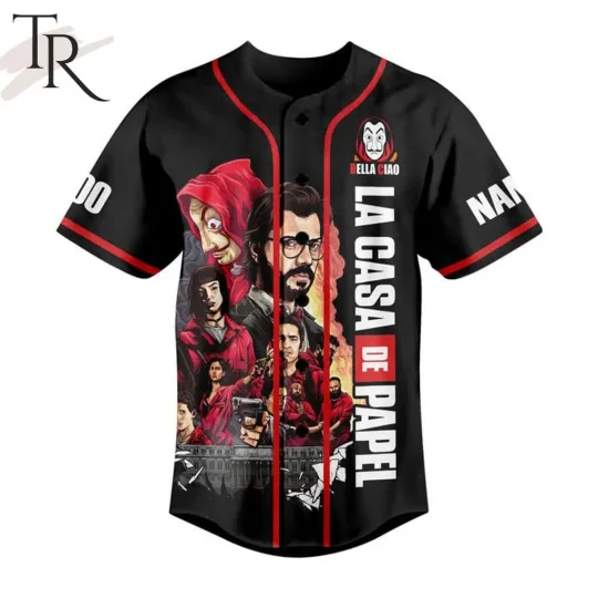 Bella Ciao La Casa de Papel Baseball Jersey Until The End Money Heist Custom