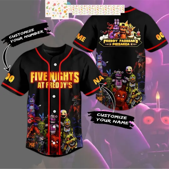 Discover Five Nights At Freddy s Personalized Baseball Jersey
