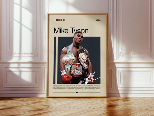 Mike Tyson Poster | Boxing Legend | Vintage Sports Wall Art | Champion Print | Athlete Artwork | Modern Boxing Poster | Digital Download