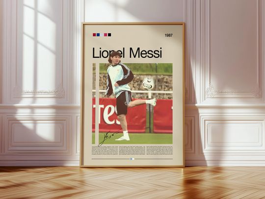 Discover Lionel Messi Poster | Football Legend | Vintage Training Wall Art | Argentina Soccer Print | Motivational sports artwork