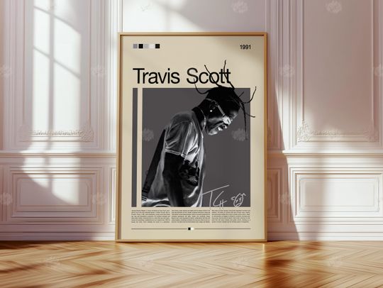 Discover Travis Poster | Rapper Wall Art | Hip Hop Print | Black and White Poster | Rap Art Decor | Concert Poster | Gift Idea