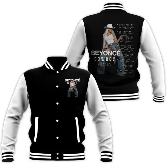 Discover Cowboy Carter Act Album Beyonce 2025 Tour Baseball Jacket