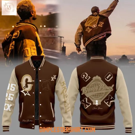 Chris Brown Breezy Bowl Xx World Tour 2025 Baseball Jacket