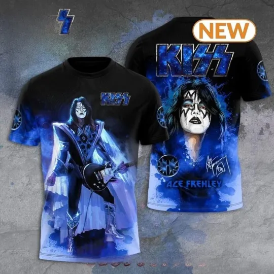 Discover Ace Frehley Signatures 3D Full Size Unisex T-Shirt
