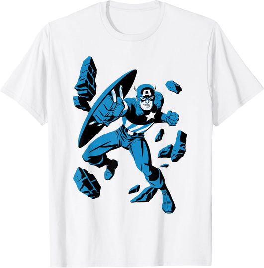 Discover Marvel Captain America Retro Comic Art T-Shirt