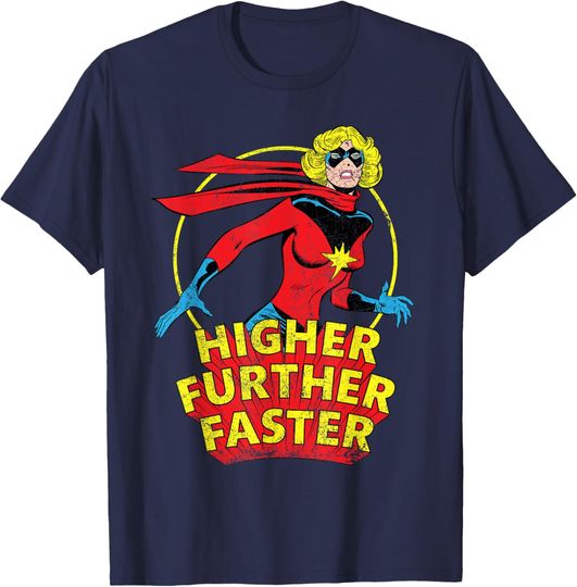 Marvel Captain Marvel 70s Retro Carol Danvers Comic T-Shirt T-Shirt, Gift For Fans