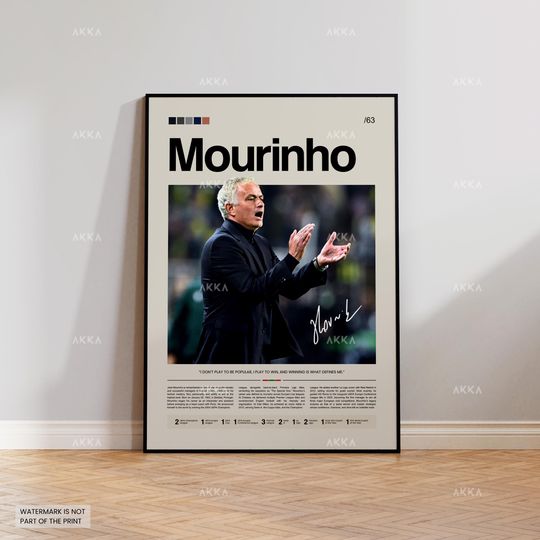 Discover Jos Mourinho Poster, Football Manager Wall Art