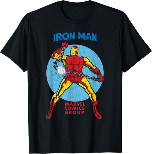 Marvel Comics Group Iron Man Retro T-Shirt, Gift For Fans