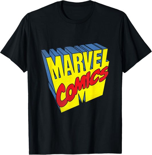 Marvel Comics Retro 2-D Logo T-Shirt T-Shirt, Gift For Fans