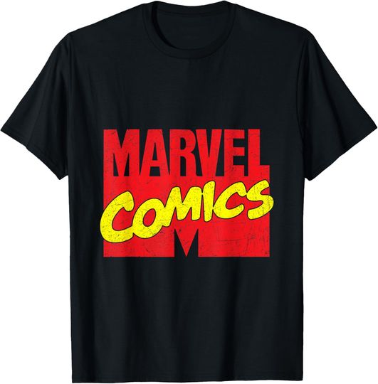 Discover Marvel Comics Retro Distressed Logo T-Shirt T-Shirt