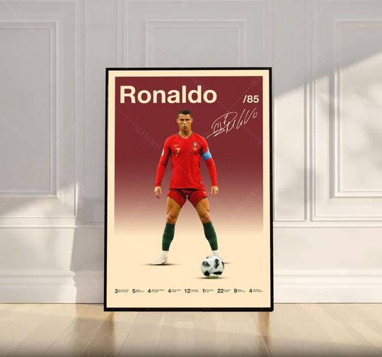 Discover Cristiano Ronaldo Poster, Portugal Football Poster, Soccer Gifts, Football Poster, Sports Poster, Bedroom Decor, Wall Art