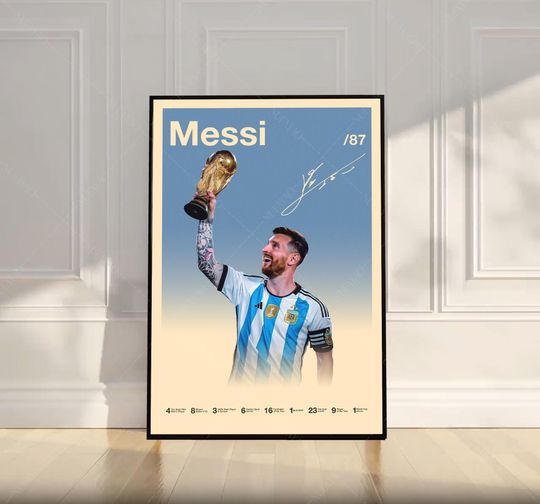 Discover Lionel Messi Poster, Argentina Soccer Print, Motivational Poster, Soccer Gifts, Football Poster, Sports Poster, Bedroom Decor, Wall Art