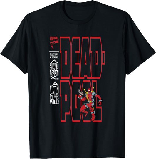 Discover Marvel Deadpool Nerdy Thirty Retro Comic Cover T-Shirt