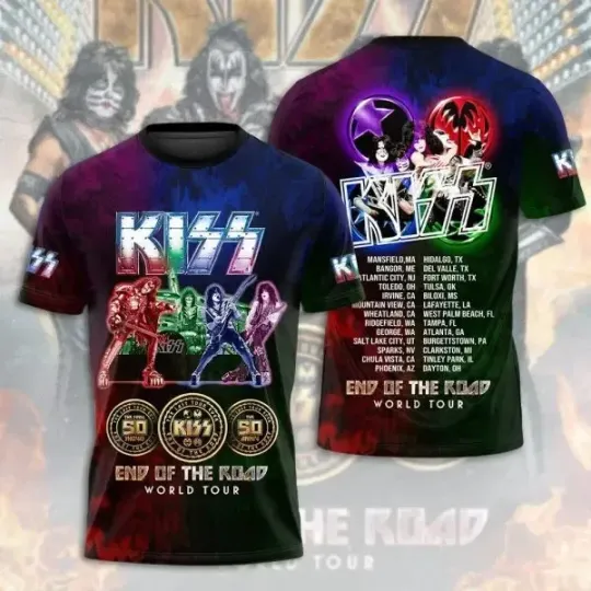 Discover 2025 New Popular Rock Kissmass 3D Printed T-Shirt
