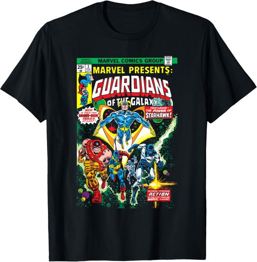 Discover Marvel Guardians of the Galaxy Retro Comic Cover T-Shirt T-Shirt