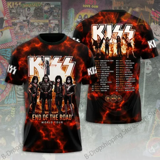 Discover 2025 New Rock Kissmass 3D Print T-Shirt Men