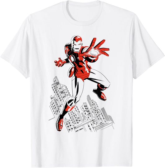 Discover Marvel Iron Man Retro Comic Art T-Shirt
