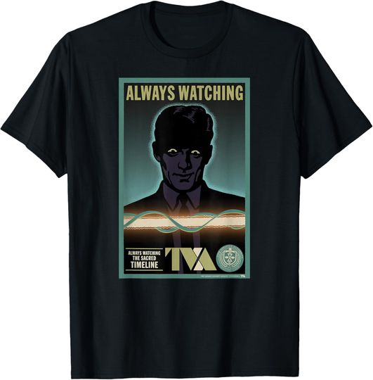 Discover Marvel Loki Always Watching TVA Poster Retro T-Shirt