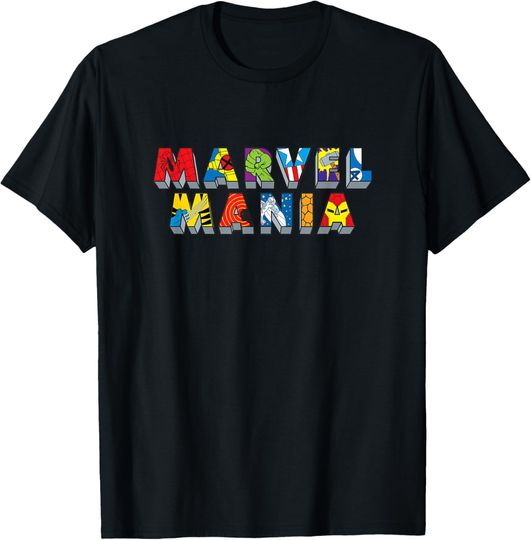 Discover Marvel Mania Retro Comic Book T-Shirt