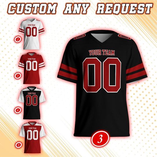 Wisconsin College Football Team Custom Jersey,  Badge Football