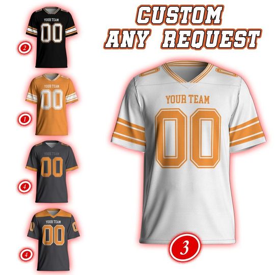 Tennessee College Football Team Custom Jersey, Volunteer Football