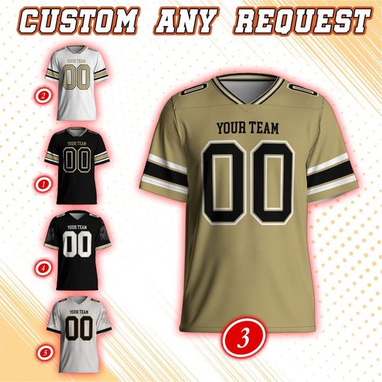 Orlando Florida College Football Team Custom Jersey, Any Team Name Number Football Jersey Uniform, Knight Football