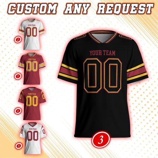 Southern California College Football Team Custom Jersey, Any Team Name Number Football Jersey Uniform