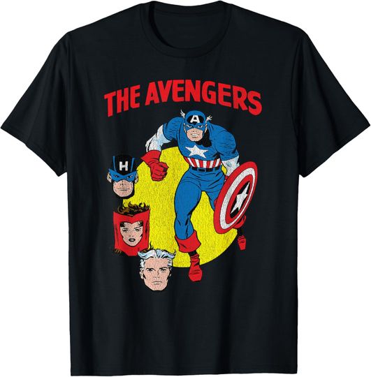 Discover Marvel The Avengers Captain America Retro T-Shirt