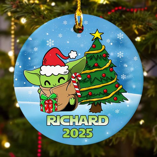 Discover Personalized Stitch Christmas Ornament, Santa Stitch Xmas Holiday Ornament Hanging, Customized Disney Stitch 2025 Christmas Tree Decor Gift