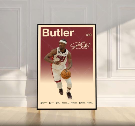 Discover Jimmy Butler Poster, NBA Poster, Motivational Poster, Mid Century Modern Art, Sports Poster, Basketball Gift, Bedroom Decor, Wall Art