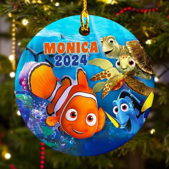 Discover Personalized Finding Nemo Christmas Ornament, Customized Disney Christmas Tree Decor, Finding Nemo Family Gift For Kid