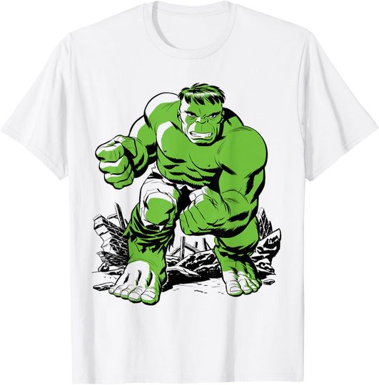 Discover Marvel The Incredible Hulk Retro Comic Art T-Shirt