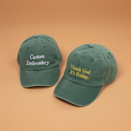 Discover Custom Text Embroidered Hat, Personalized Cap, Vintage Baseball Hat, Custom Logo Hat, Gift for New Dad Mom, Gift for Bride, Bachelorette Hat