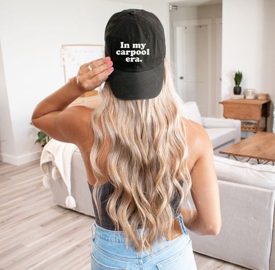 Discover Dad Hat: In My Carpool Era, Funny Mom Caps, Embroidered, Eras, Baseball, White Thread