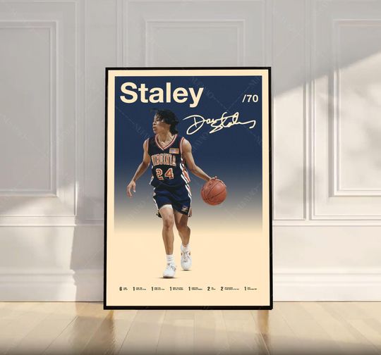 Discover Dawn Staley Poster, Virginia Cavaliers, WNBA Poster, Mid Century Modern Art, Sports Poster, Basketball Gift, Bedroom Decor, Wall Art
