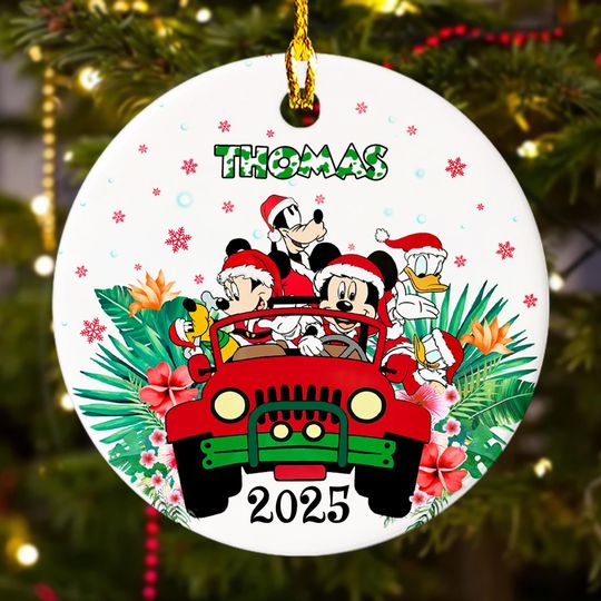 Discover Personalized Mickey Mouse Christmas Ornament, Mickey And Friends Ornament, Disney Christmas Tree Decor, Disney Xmas Gift