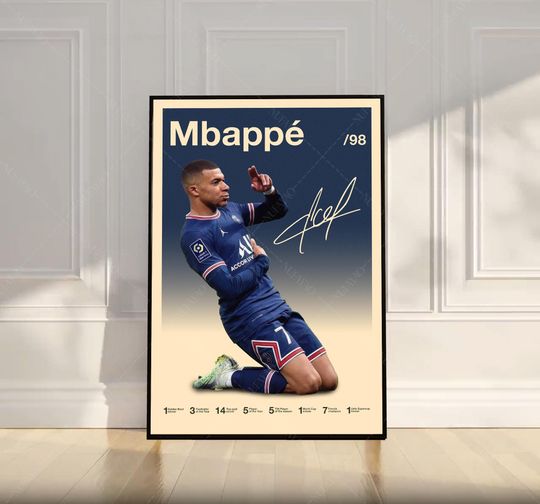 Discover Kylian Mbapp Poster, Football Print, Motivational Poster, Soccer Gifts, Football Poster, Sports Poster, Bedroom Decor, Wall Art