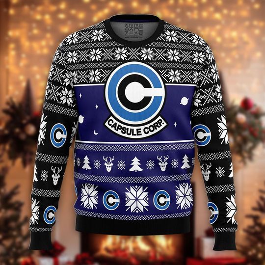 Discover Sci-Fi Technology Ugly Christmas Sweater, Anime Logo Xmas Jumper, Inventors Corp Holiday Sweatshirt, Space Crewneck Gift for Fan