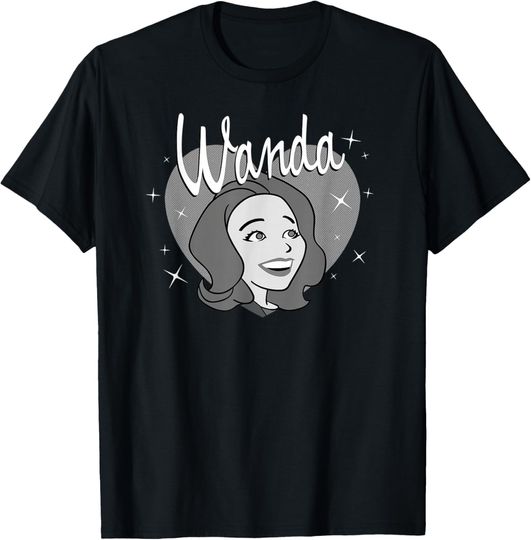 Marvel WandaVision Wanda Maximoff Heart Retro 60s T-Shirt, Gift For Fans