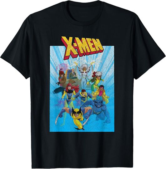 Discover Marvel X-Men Animated Series Poster Retro 90s T-Shirt