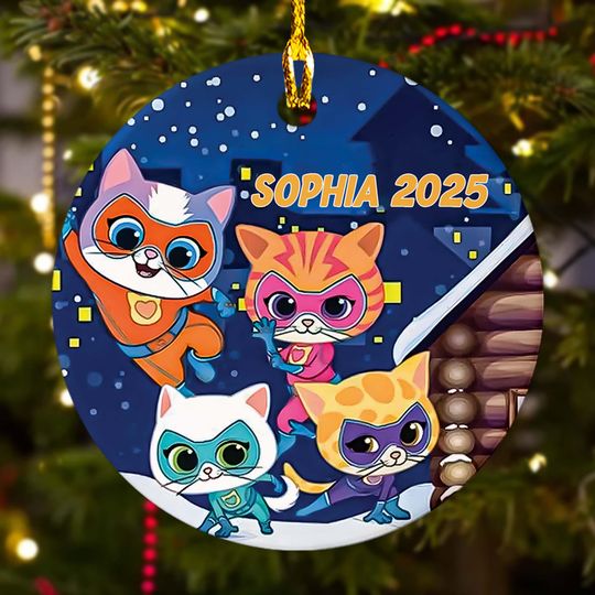 Discover Personalized SuperKitties Ornament, Custom SuperKitties Family Christmas Ornaments, Disney SuperKitties Tree Decor, Disney Xmas Decor