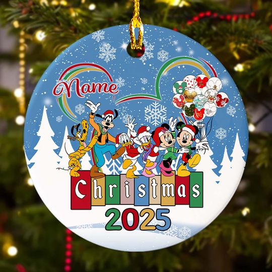 Discover Personalized Mickey Mouse Christmas Ornament, Mouse And Friends Xmas Party Gift, Disney Christmas Tree Decor Gift