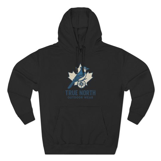 Baseball Toronto Blue Jays Three-Panel Fleece Hoodie - Cozy and Warm Outdoor Apparel, World Series Fan Gift, True North Fan Gear, Baseball